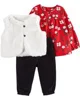 Carter's Set 3 piese bebelus Vesta, pantaloni si bluza Flori foto