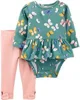 Carter's Set 2 piese bebe Pantaloni si body cu volanas foto