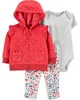 Carter's Set 3 piese Hanorac rosu, pantaloni si body foto