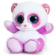 Jucarie moale Animotsu Panda roz cu violet, 15 cm foto