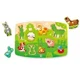 Puzzle din lemn cu cuiere Hape "Farmyard Peg Puzzle" foto