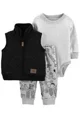Carter's Set 3 piese Constructii - vesta, pantaloni si body foto