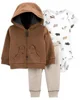 Carter's Set 3 piese bebe hanorac, pantaloni si body Urs foto