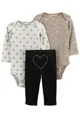 Carter's Set 3 piese Pantaloni si 2 body Inimioare foto