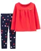 Carter's Set 2 piese Bluzita si pantaloni cu Inimioare foto