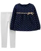 Carter's Set 2 piese Pantaloni si Bluza cu fundita foto