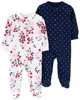 Carter's Set 2 piese Pijamale Flori foto