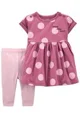 Carter's Set 2 piese Rochita si pantaloni Buline foto