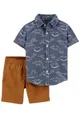 Carter's Set 2 piese Camasa si pantaloni scurti Dinozauri foto