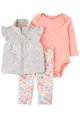 Carter's Set 3 piese Vesta, body si pantaloni Flori foto