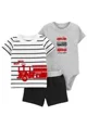 Carter's Set 3 piese Tricou, body si pantaloni scurti Pompieri foto