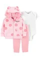 Carter's Set 3 piese Hanorac, body si pantaloni Ursulet roz foto