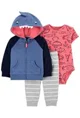 Carter's Set 3 piese Hanorac, pantaloni si body Rechin foto
