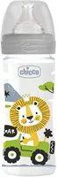 Biberon din plastic Chicco cu tetina din silicon, 250 ml foto