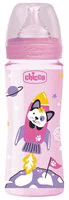 Biberon din plastic Chicco Girl cu tetina din silicon, 330 ml foto
