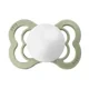 Suzeta ortodontica BIBS Supreme Sage/White din silicon (0-6 luni) foto