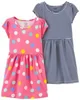 Carter's Set 2 rochite cu buline si dungi