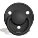 Suzeta rotunda BIBS De Lux Black din silicon (0-36 luni) foto