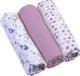 Pelinci de muselina BabyOno Violet, 3 buc.
