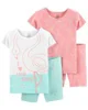 Carter's Set 2 pijamale Flamingo foto