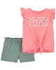 Carter's Set 2 piese Tricou si pantaloni scurti Sora