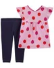 Carter's Set 2 piese Top si pantaloni Capsuni foto