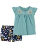 Carter's Set 2 piese Tricou si pantaloni scurti Flamingo