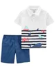 Carter's Set 2 piese Tricou si pantaloni scurti Balena foto