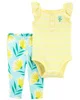 Carter's Set 2 piese Body si pantaloni cu flori