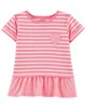 Carter's Tricou roz cu dungi