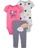 Carter's Set 3 piese Pantaloni si 2 body Curcubeu foto