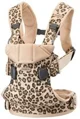 Marsupiu anatomic BabyBjorn One Beige/Leopard cu pozitii multiple de purtare, bumbac
