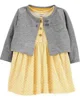 Carter's Set 2 piese Rochita si cardigan gri