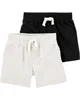 Carter's Set 2 piese Pantaloni scurti negru/gri foto