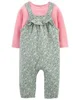 Carter's Set 2 piese Bluza si salopeta Flori foto