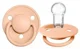 Suzeta rotunda BIBS De Lux Peach din silicon (0-36 luni) foto