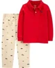 Carter's Set 2 piese Pantaloni si bluza rosie foto