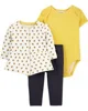 Carter's Set 3 piese Cardigan, body si pantaloni Flori foto