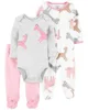 Carter's Set 3 piese Girafa - pijama, body si pantaloni foto