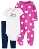Carter's Set 3 piese Pantaloni, body si pijama Buline foto