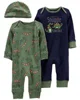 Carter's Set 3 piese - 2 Pijamale si caciulita Dinozauri foto