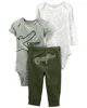 Carter's Set 3 piese Pantaloni si 2 body Aligator foto