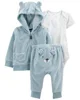 Carter's Set 3 piese Hanorac, body si pantaloni Ursulet albastru foto