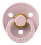 Suzeta rotunda BIBS Pink Plum din latex (0-6 luni) foto