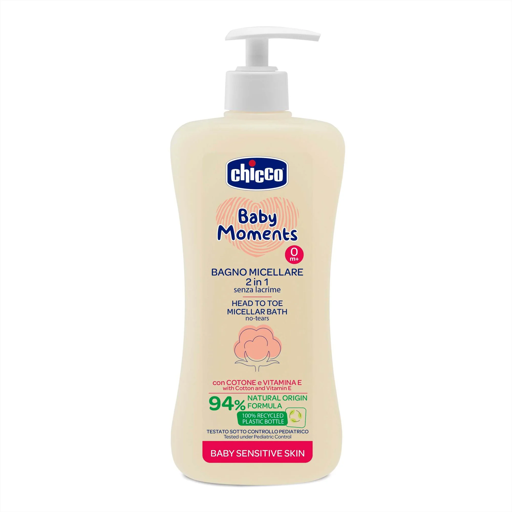 Гель для душа и мицеллярный шампунь Chicco Sensitive, 500 мл