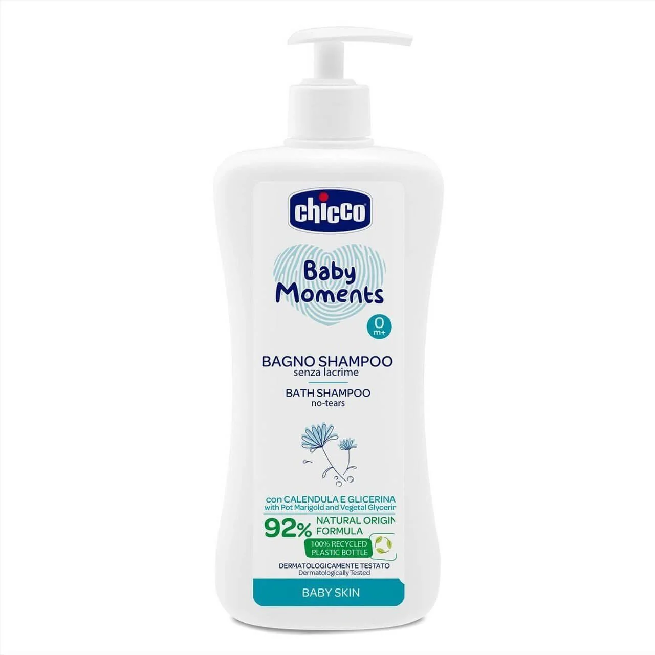 Гель для душа и шампунь Chicco Baby Moments, 750 мл