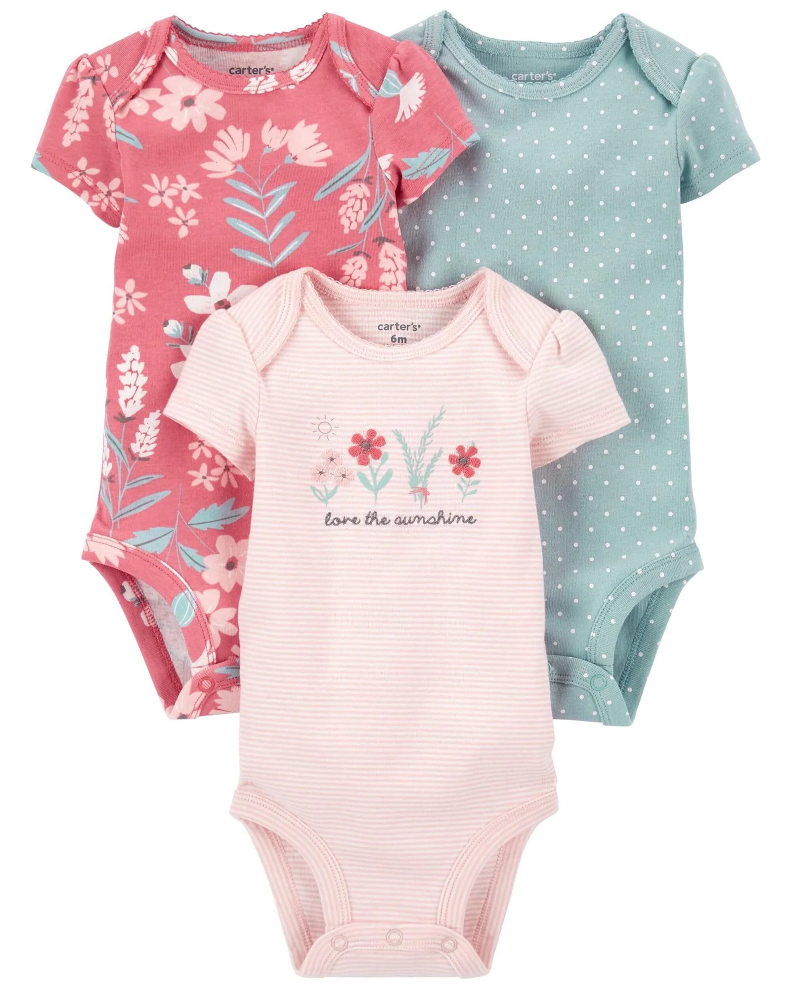 Carter's Set 3 piese body Flori