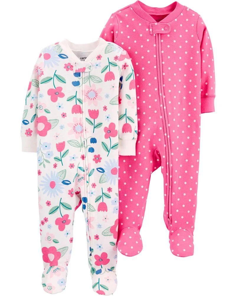 Carter's Set 2 piese Pijamale Flori si buline foto
