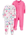 Carter's Set 2 piese Pijamale Flori si buline foto