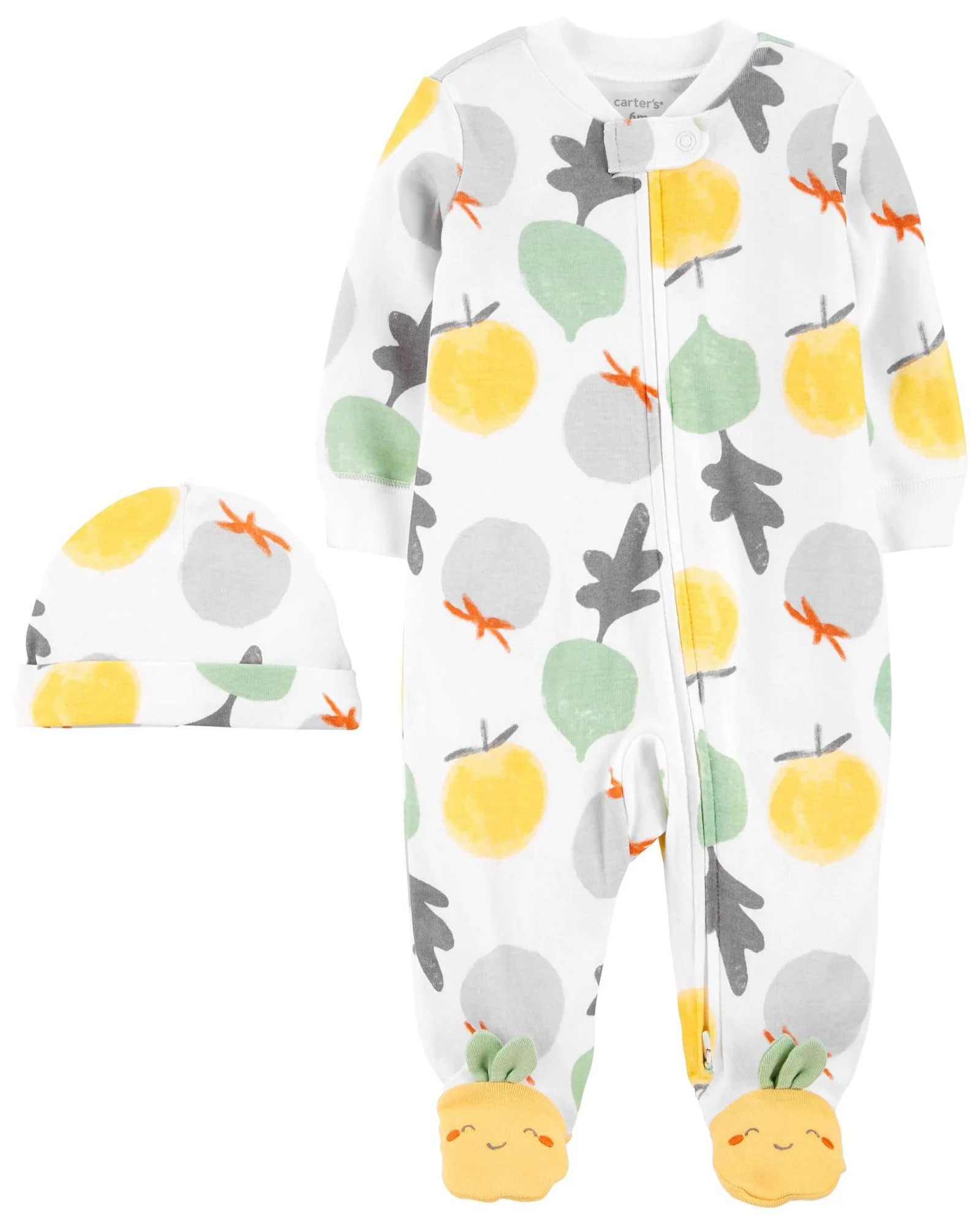 Carter's Set 2 piese Pijama si caciulita Legume foto
